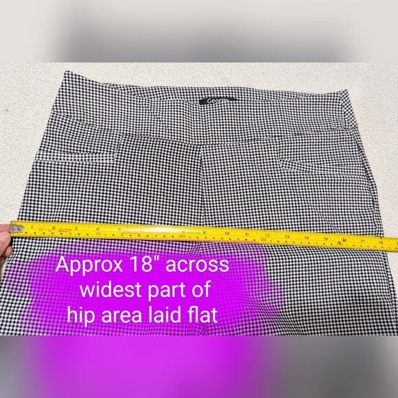 🎉George size 10 EUC pull on capri pants, black & white hounds tooth pattern - Picture 5 of 13